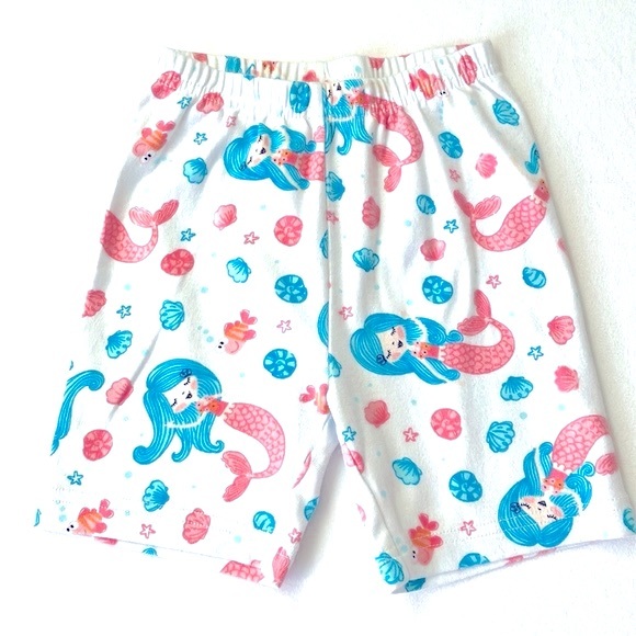 Gymboree Toddler Girl Mermaid Short Pajama Set, Size 4 - Picture 6 of 7